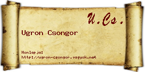 Ugron Csongor névjegykártya
