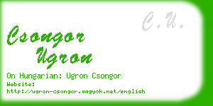 csongor ugron business card